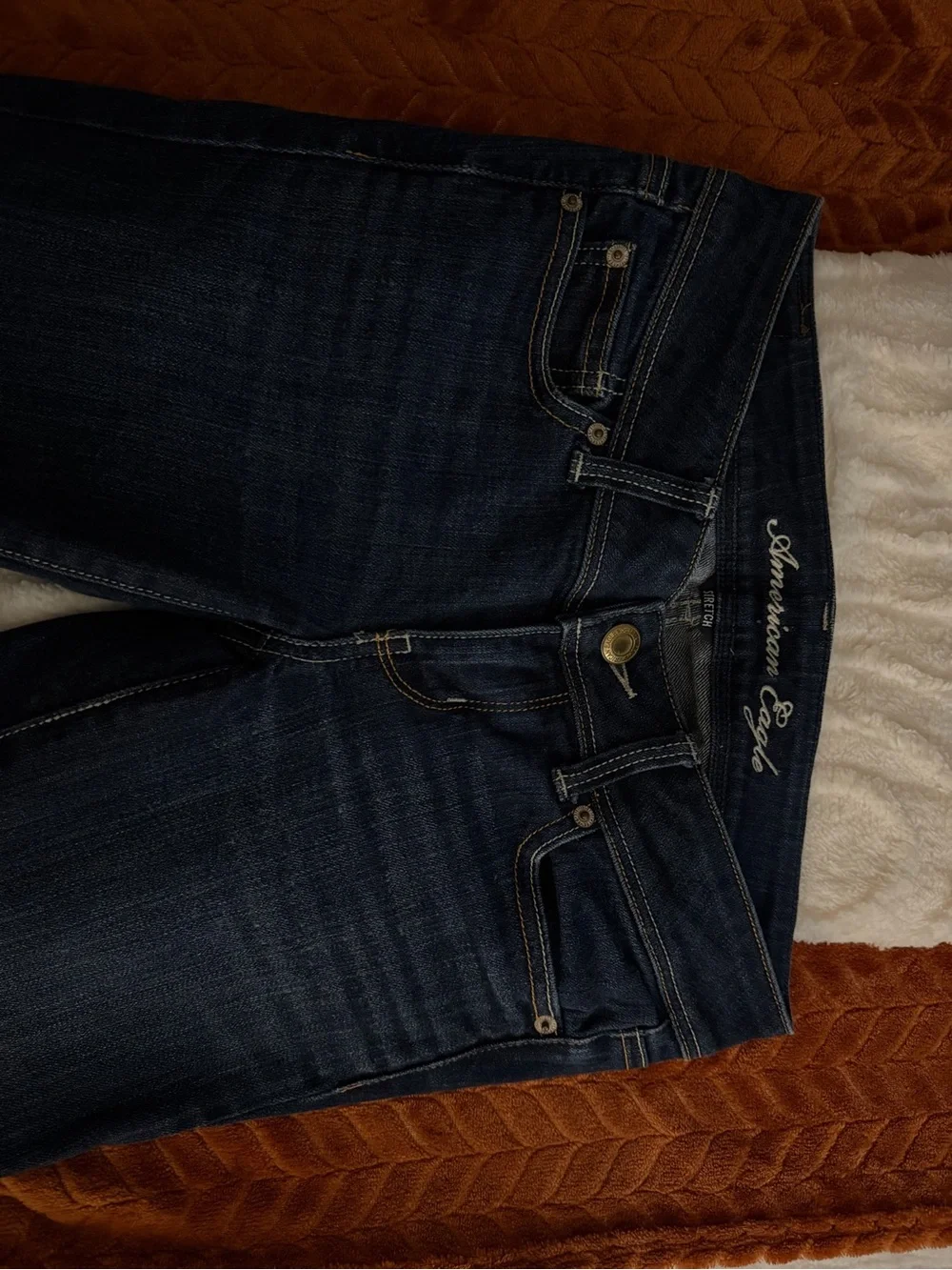 American Eagle Outfitters low rise dark wash Slim boot leg Jeans